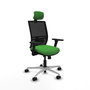 PIQUERAS Y CRESPO Silla de oficina Yunquera con mecanismo Sincro/Traslack Verde y Negro