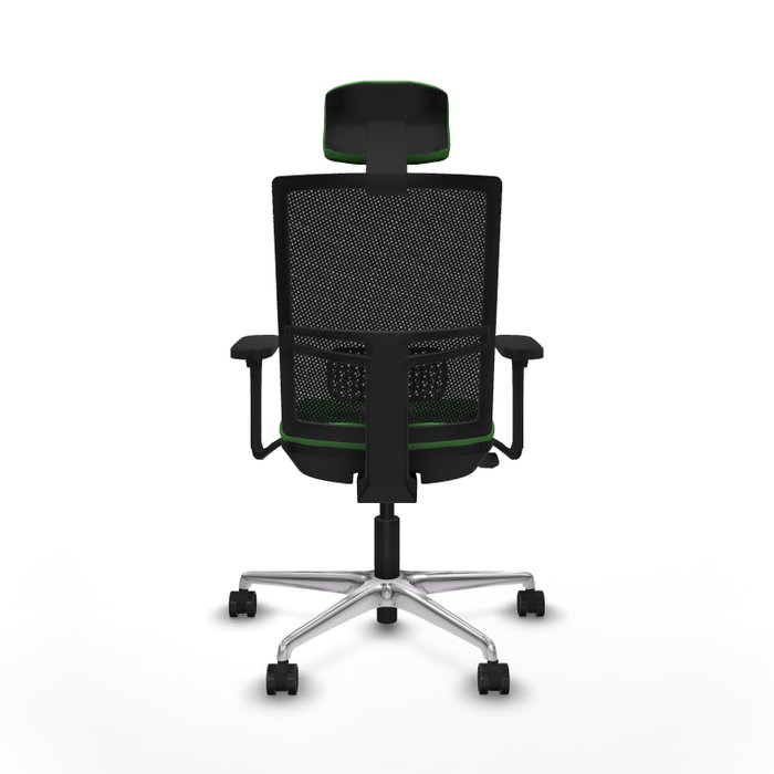 PIQUERAS Y CRESPO Silla de oficina Yunquera con mecanismo Sincro/Traslack Verde y Negro
