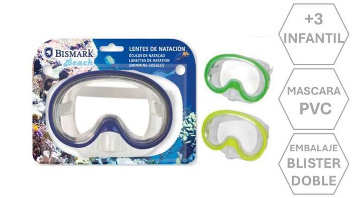 Poessa Máscaras de Buceo Infantil PVC Colores Surtidos