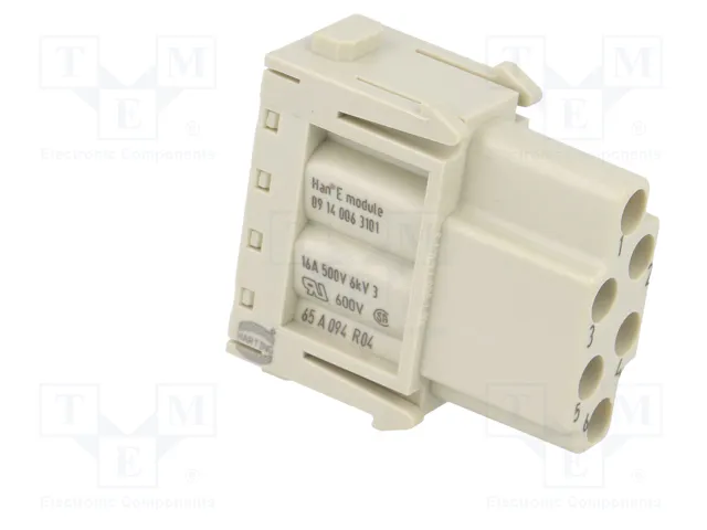 HARTING Módulo conector HDC hembra Han-Modular® de 6 pines
