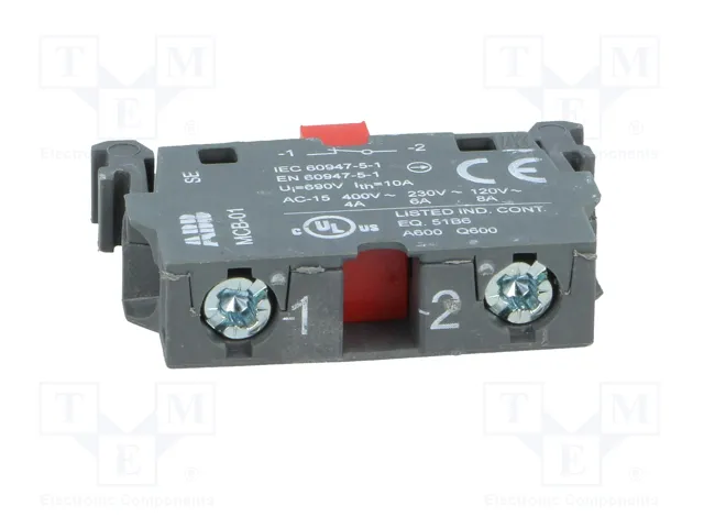 ABB Bloques de contactos NC 22mm para placa frontal ABB Bloques de contactos NC 22mm para placa frontal