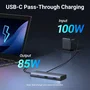 Ugreen Hub USB-C 7 en 1 CM498 Gris con 2xHDMI, 2xUSB-A y 2xUSB-C