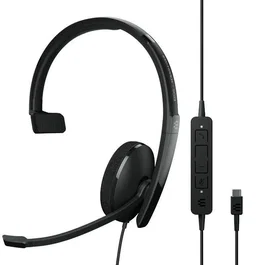 Sennheiser SC 130 USB-C - Auricular Mono con Diadema, Cableado, Supraaural, Conector USB-C - 1000917