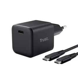 Trust Maxo Cargador de Pared GaN 65 W con USB-C y Cable 2 m