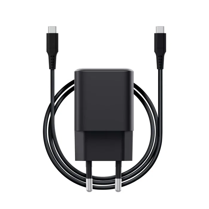 Trust Cargador de Pared GaN 65W Ultrareducido con Carga Rápida PD 3.0, Puerto USB Tipo-C Negro, Cable USB Tipo-C 2m Incluido, Ref 26046