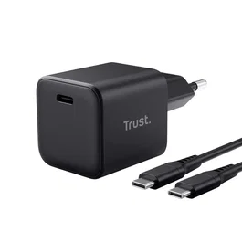 CARGADOR PARED/VIAJE USB-C 65W + CABLE USB-C ULTRARREDUCIDO 2 M MAXO NEGRO TRUST