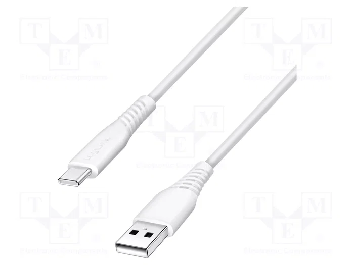 LogiLink Cable USB 2.0 Tipo-C a USB-A, 0,5 m, Blanco LogiLink Cable USB 2.0 Tipo-C a USB-A, 0,5 m, Blanco