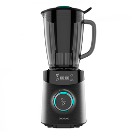 Cecotec 04304 Batidora de vaso 1800 W, 1,8 L, Vaso de Vidrio, Negro Acero Inoxidable