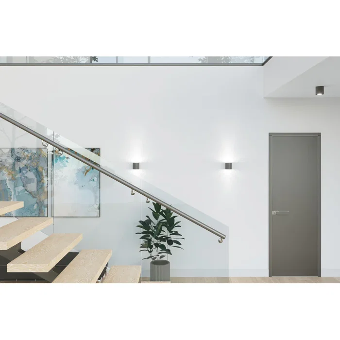 Orbis Aplique de Pared SOL-SL.0566, Lámpara Cilíndrica Moderna, Colección Orbis en Negro, Gris o Blanco para Salón o Dormitorio