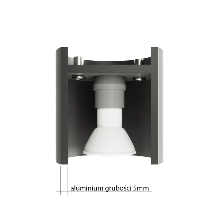 Orbis Aplique de Pared SOL-SL.0566, Lámpara Cilíndrica Moderna, Colección Orbis en Negro, Gris o Blanco para Salón o Dormitorio