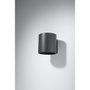 Aplique Orbis SOL-SL.0566 Lámpara de Pared Minimalista Negra para Salón y Dormitorio
