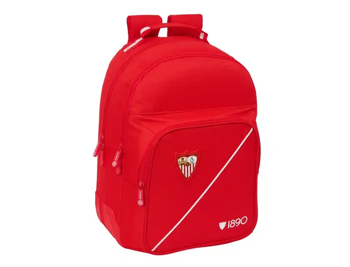 Safta Mochila Doble con Cantoneras Adaptable a Carro Sevilla F.C. 420x320x150mm Safta Mochila Doble con Cantoneras Adaptable a Carro Sevilla F.C. 420x320x150mm