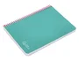 Liderpapel Cuaderno Espiral Witty A4 Tapa Dura 80 Hojas 90g Cuadro 4mm con Margen Turquesa