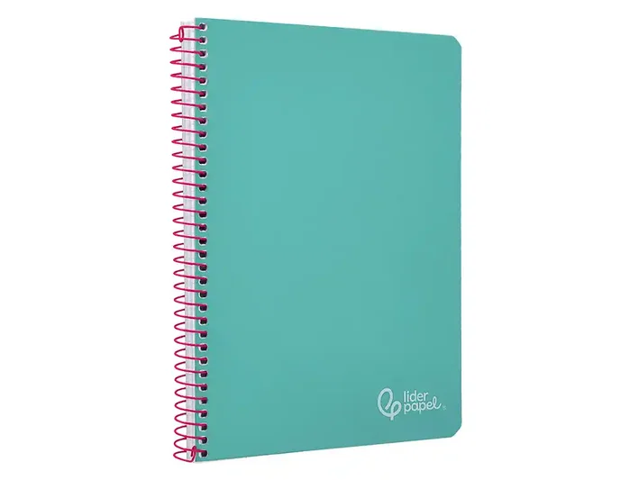 Liderpapel Cuaderno Espiral Witty A4 Tapa Dura 80 Hojas 90g Cuadro 4mm con Margen Turquesa Liderpapel Cuaderno Espiral Witty A4 Tapa Dura 80 Hojas 90g Cuadro 4mm con Margen Turquesa
