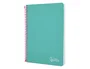 Liderpapel Cuaderno Espiral Witty A4 Tapa Dura 80 Hojas 90g Cuadro 4mm con Margen Turquesa