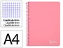 Liderpapel Cuaderno Espiral Witty A4 Tapa Dura 80 Hojas 90g Cuadro 4mm con Margen Turquesa