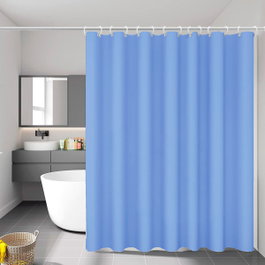 Exma Cortina de baño Basic azul 140 x 180 cm