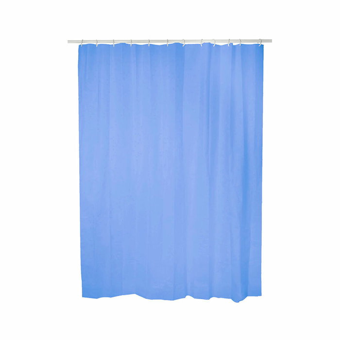 Exma Cortina de baño Basic azul 140 x 180 cm