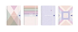 Agenda Escolar (2026-27) Oxford Cute Wire-O Tapa Extradura Con Goma A6 S/V Surtido (4 Mod.)