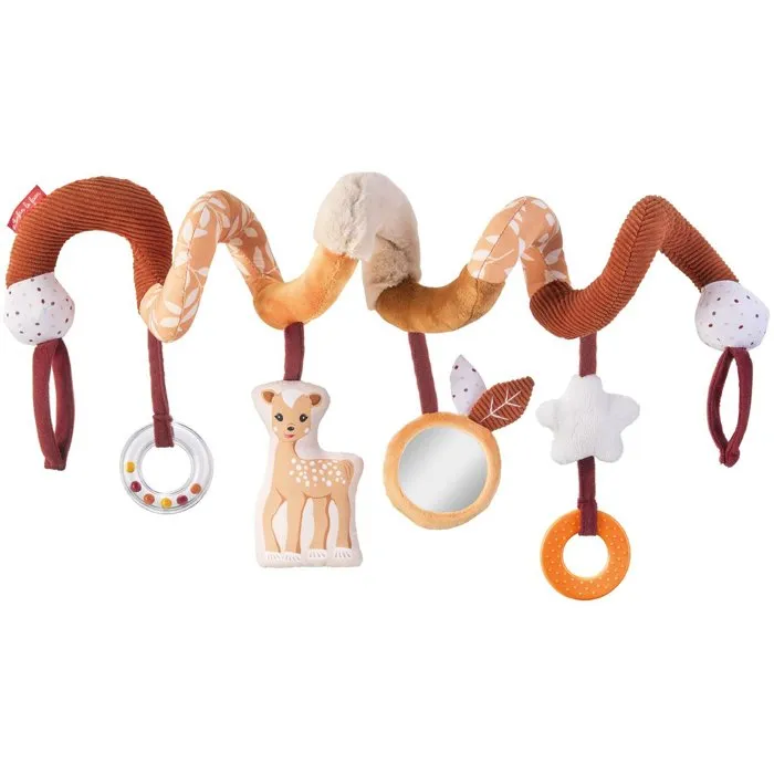 Sophie La Girafe Ábaco Espiral con Sophie la Jirafa y Fanfan el Cervatillo - 100% Textil - Multiactividad