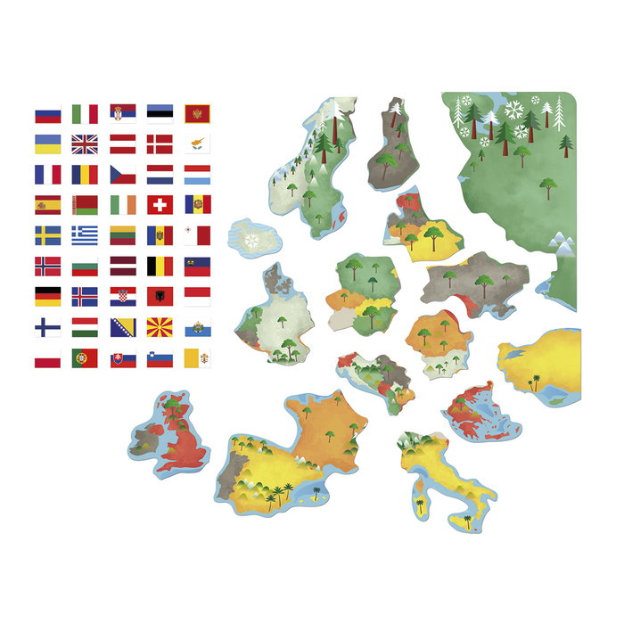 APLI KIDS Magnets Banderas de Europa 20592