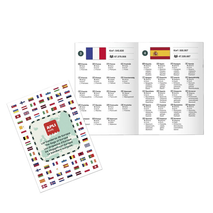 APLI KIDS Magnets Banderas de Europa 20592