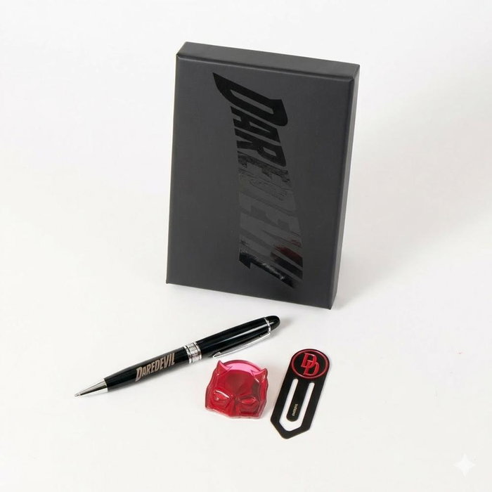 Cerdá Set de Regalo Marvel Daredevil con Bolígrafo, Pin y Marcador