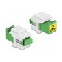 DeLOCK Keystone SC Simplex Módulo Buchse Hembra a SC Simplex Buchse Hembra con Protección Laser Verde/Blanco