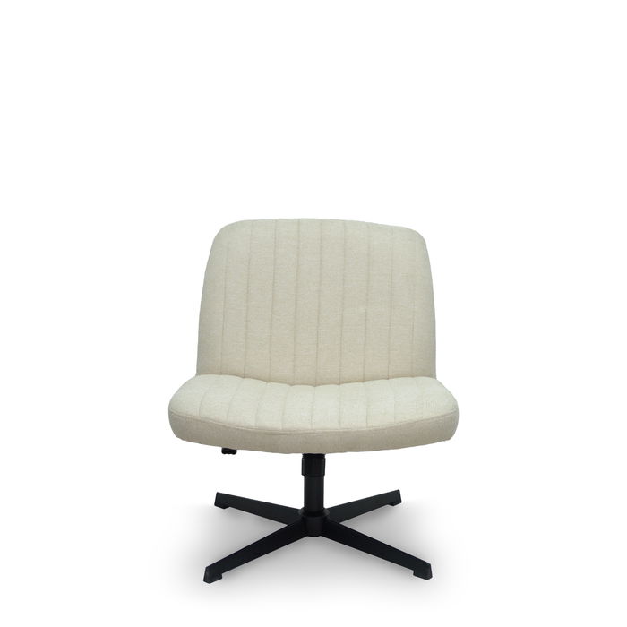 Silla de oficina Opti542 con mecanismo Basculante tapizada con Tela color Crema. Equipada con Base metálica negra, Sin brazos Silla de oficina Opti542 con mecanismo Basculante tapizada con Tela color Crema. Equipada con Base metálica negra, Sin brazos