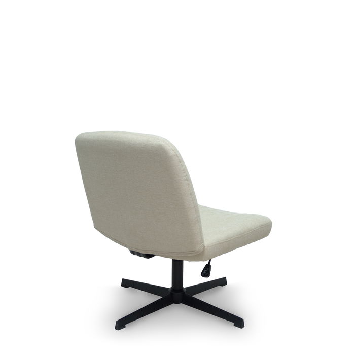 Silla de oficina Opti542 con mecanismo Basculante tapizada con Tela color Crema. Equipada con Base metálica negra, Sin brazos Silla de oficina Opti542 con mecanismo Basculante tapizada con Tela color Crema. Equipada con Base metálica negra, Sin brazos