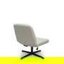 Silla de oficina Opti542 con mecanismo Basculante tapizada con Tela color Crema. Equipada con Base metálica negra, Sin brazos