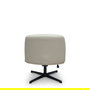 Silla de oficina Opti542 con mecanismo Basculante tapizada con Tela color Crema. Equipada con Base metálica negra, Sin brazos