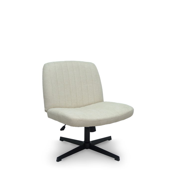 Silla de oficina Opti542 con mecanismo Basculante tapizada con Tela color Crema. Equipada con Base metálica negra, Sin brazos Silla de oficina Opti542 con mecanismo Basculante tapizada con Tela color Crema. Equipada con Base metálica negra, Sin brazos