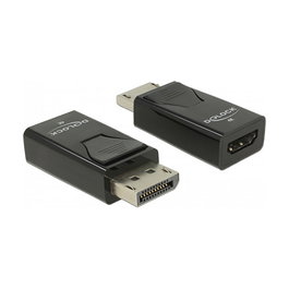 DELOCK Adaptador DisplayPort 1.2 Macho a HDMI Hembra Pasivo Negro Soporta 4K
