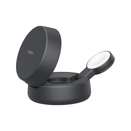 Belkin UltraCharge 25W Qi2 Estación de Carga 2 en 1 Gris Oscuro