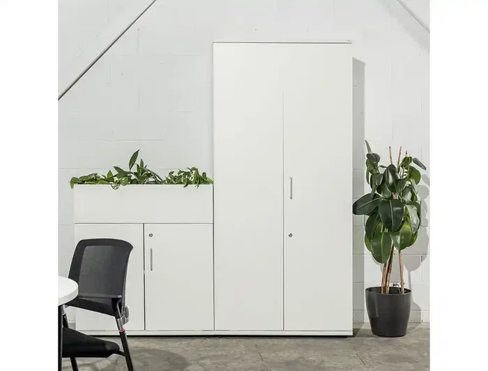 Rocada Armario Serie Store 2 Puertas 1 Estante 78x90x45 cm Acabado Gris/Gris