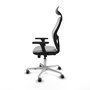 PIQUERAS Y CRESPO Silla de oficina Jorquera con mecanismo Sincro/Traslack, Gris claro y Blanco