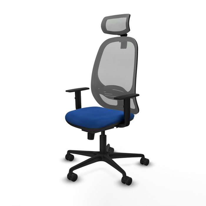 PIQUERAS Y CRESPO Silla de oficina Cilanco con mecanismo Sincro, Azul y Gris
