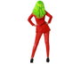Disfraz Payaso Rojo con Corbata y Camisa para Mujer Adulta XS-S Chaqueta Pantalón Cuello