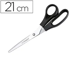 Q-connect Tijera Oficina para Zurdos 8' 21 cm Acero Inoxidable Mango Plástico Negro