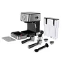 Orbegozo Cafetera Espresso EX 5500 Semi-automática, 20 Bares, 1100W, Depósito 1.5L, con Vaporizador y para Cápsulas Nespresso, Color Negro/Plata