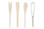 DKD Home Decor Stella Maris Bote Utensilios Azul Blanco Dolomita Metal MDF 12 x 25 x 12 cm Set 5 uds