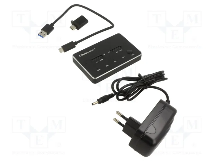 QOLTEC Estación de acoplamiento USB 3.1 Gen 1 Negro QOLTEC Estación de acoplamiento USB 3.1 Gen 1 Negro