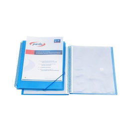 Pardo Carpeta Studio Style Espiral con 60 Fundas Azul