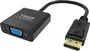 Vision TC-DPVGA/BL Adaptador DisplayPort Macho a VGA (D-Sub) Hembra, Resolución 1920x1080, Negro