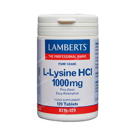 LAMBERTS L-Lisina HCL 1000mg 120 Comprimidos