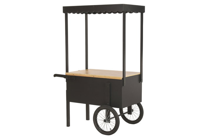 DKD Home Decor Expositor Vintage Negro Natural Metal MDF 115 x 58 x 170 cm