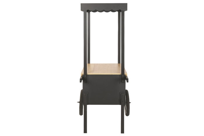 DKD Home Decor Expositor Vintage Negro Natural Metal MDF 115 x 58 x 170 cm