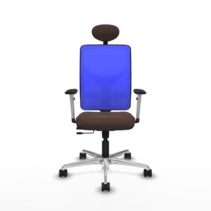 PIQUERAS Y CRESPO Silla de oficina Motilla con mecanismo Sincro/Traslack, Marrón y Azul PIQUERAS Y CRESPO Silla de oficina Motilla con mecanismo Sincro/Traslack, Marrón y Azul