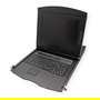 VALUE 26.99.0162 Conmutador KVM 19 Pulgadas 8 Puertos con Monitor TFT 43.2 cm (17") 1280x1024 USB y Teclado Suizo, para Montaje Rack 1U, Negro